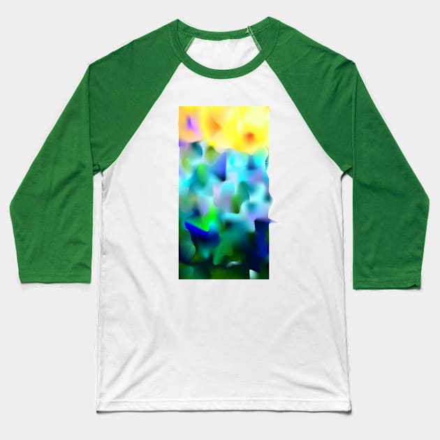 Daffodils floating on the sea Baseball T-Shirt by Barschall